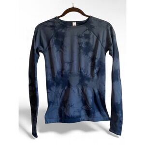 Zella Tie Dye Long Sleeve Athletic Top Thumbholes Women's Size S Lululemon Copy